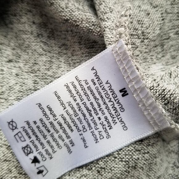 Gibson Womens Heather Gray Knit Top With Side Tie Detail Medium - Picture 2 of 4